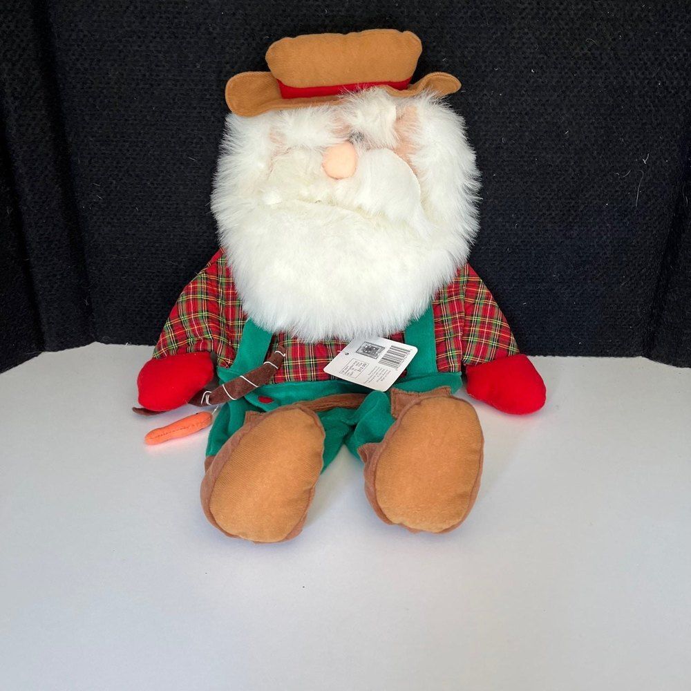 Vintage Santa Fisherman stocking - 1999 daytons full body santa shaped stocking